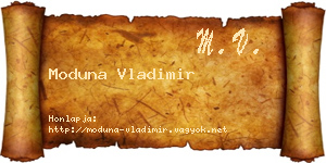 Moduna Vladimir névjegykártya